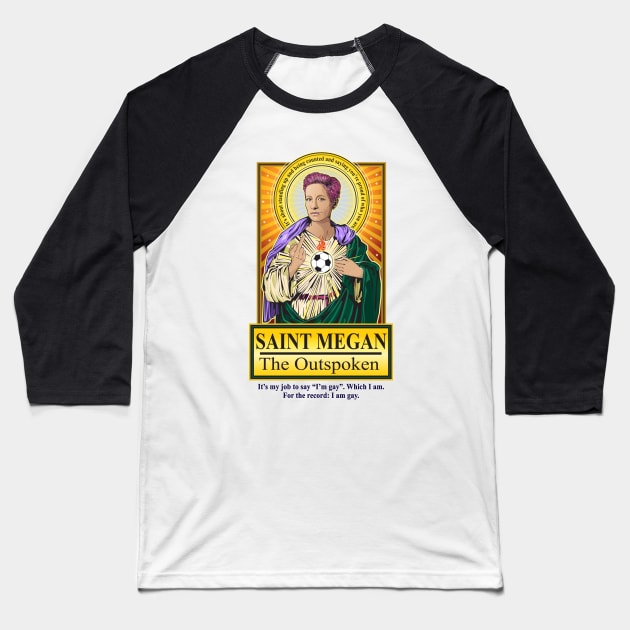 Saint Megan Baseball T-Shirt by Pop Art Saints